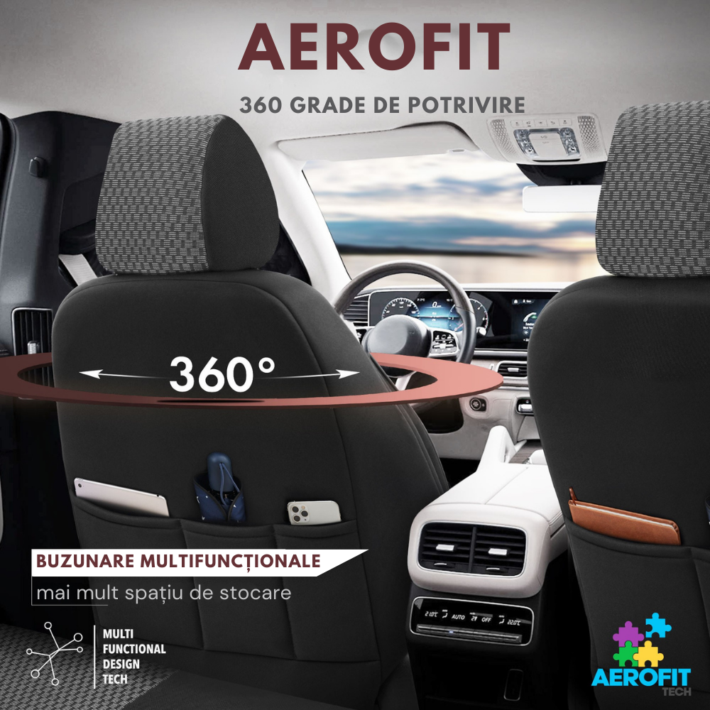 Set Huse Scaun Opel Astra G OTOM Nova Negru/Rosu