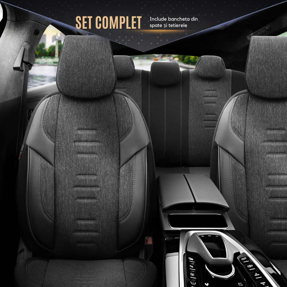 Set Huse Scaun Skoda Superb OTOM Throne Negru Smoked