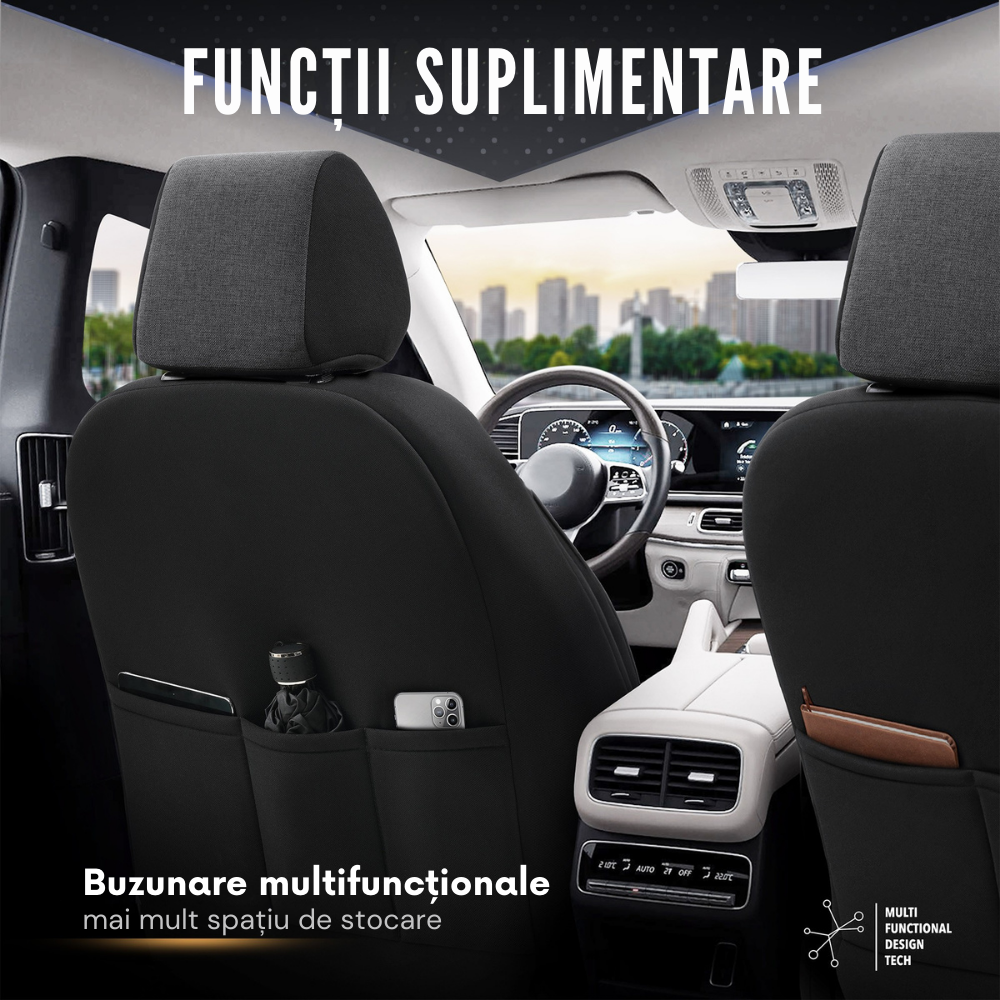 Set Huse Scaun Skoda Superb OTOM Throne Negru Smoked