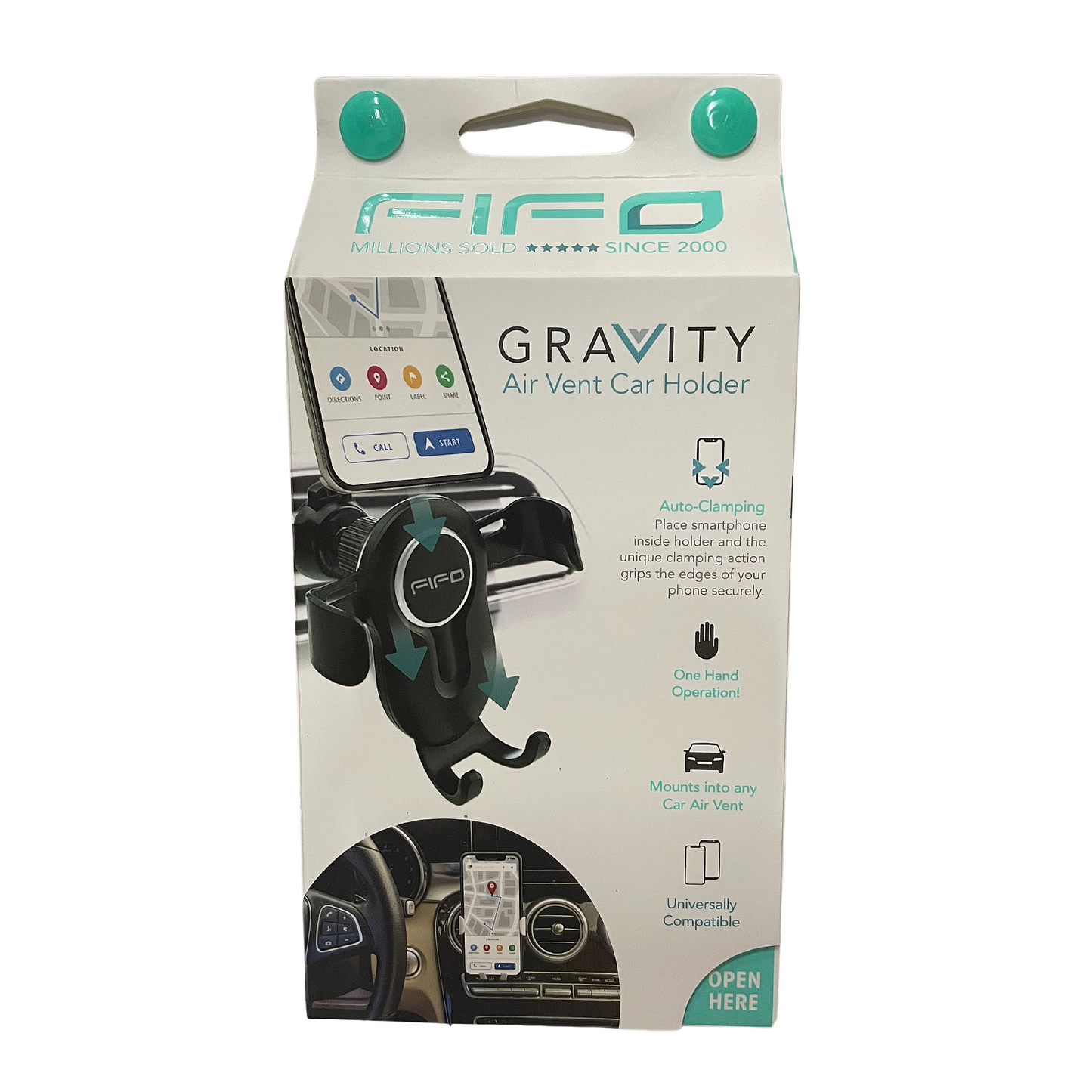 Suport telefon cu fixare pe grila de ventil 360 Fifo