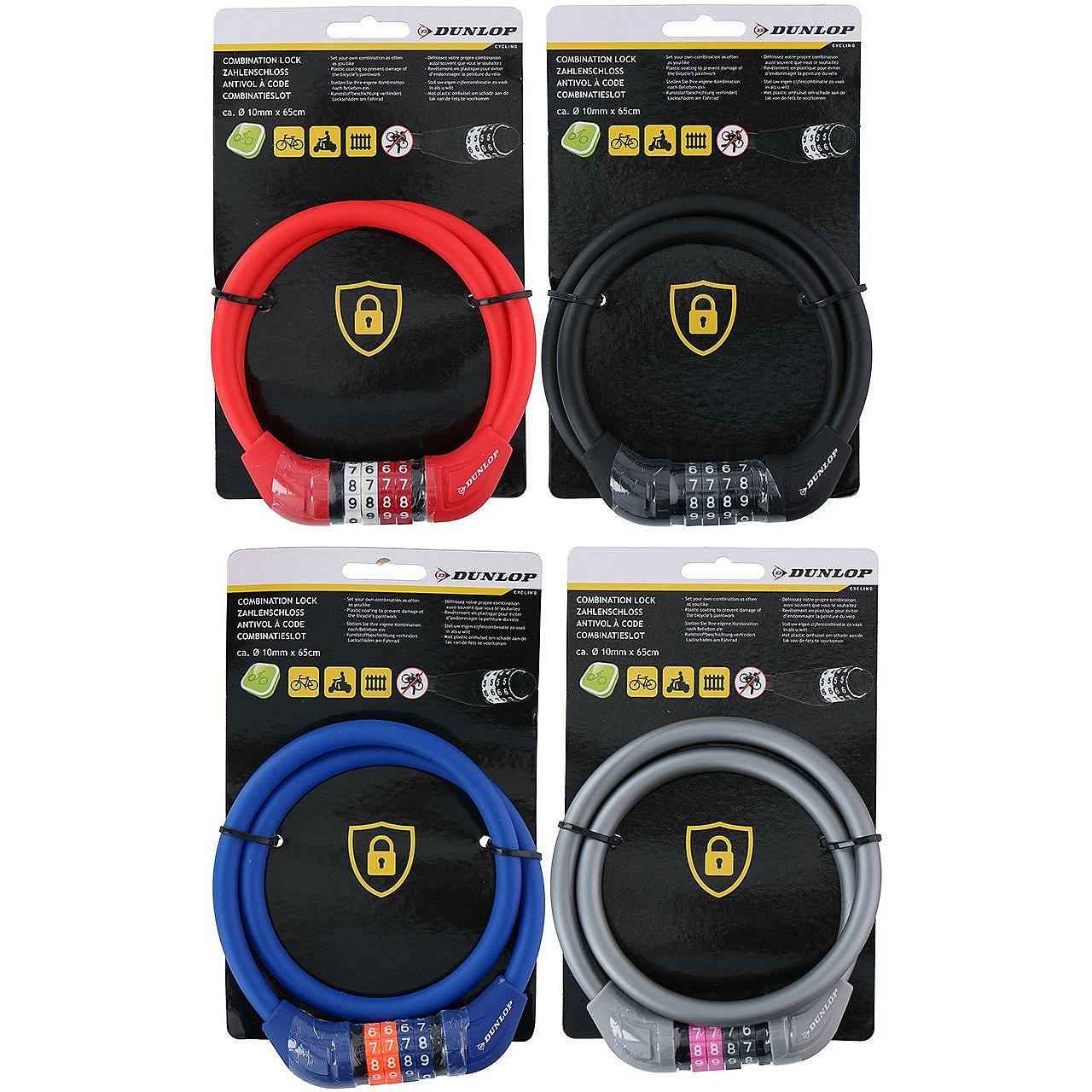 Antifurt bicicleta cu cifre Dunlop