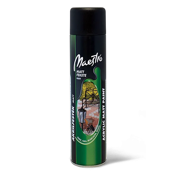 Vopsea acrilica mata negru 600Ml Maestro