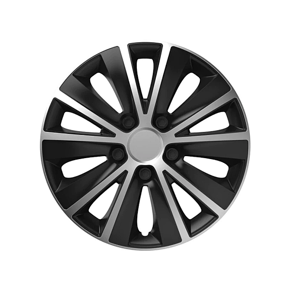 Set Capace Roata Rapide Silver&Black 15 Carmax
