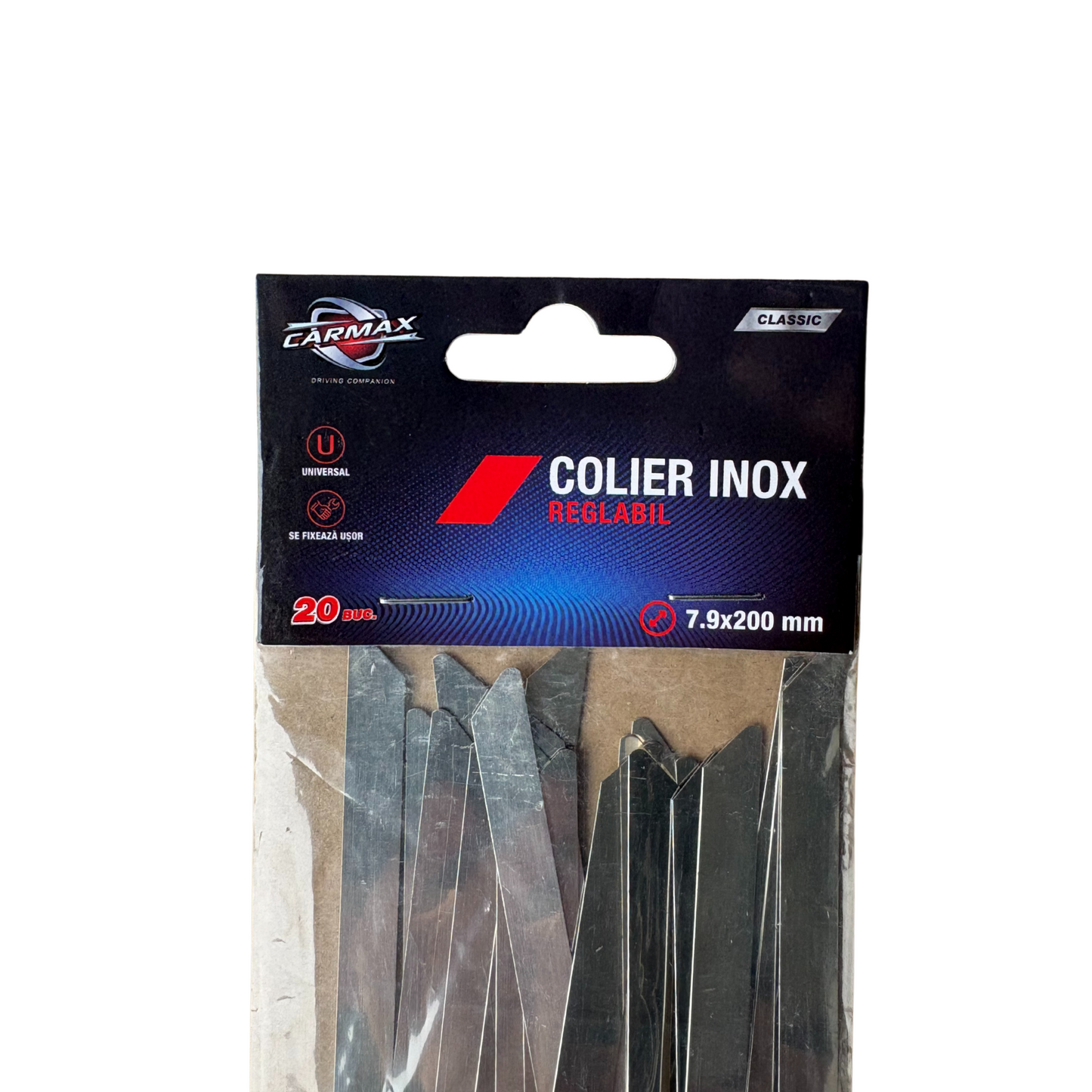 Colier reglabil inox 7.9X200mm Carmax