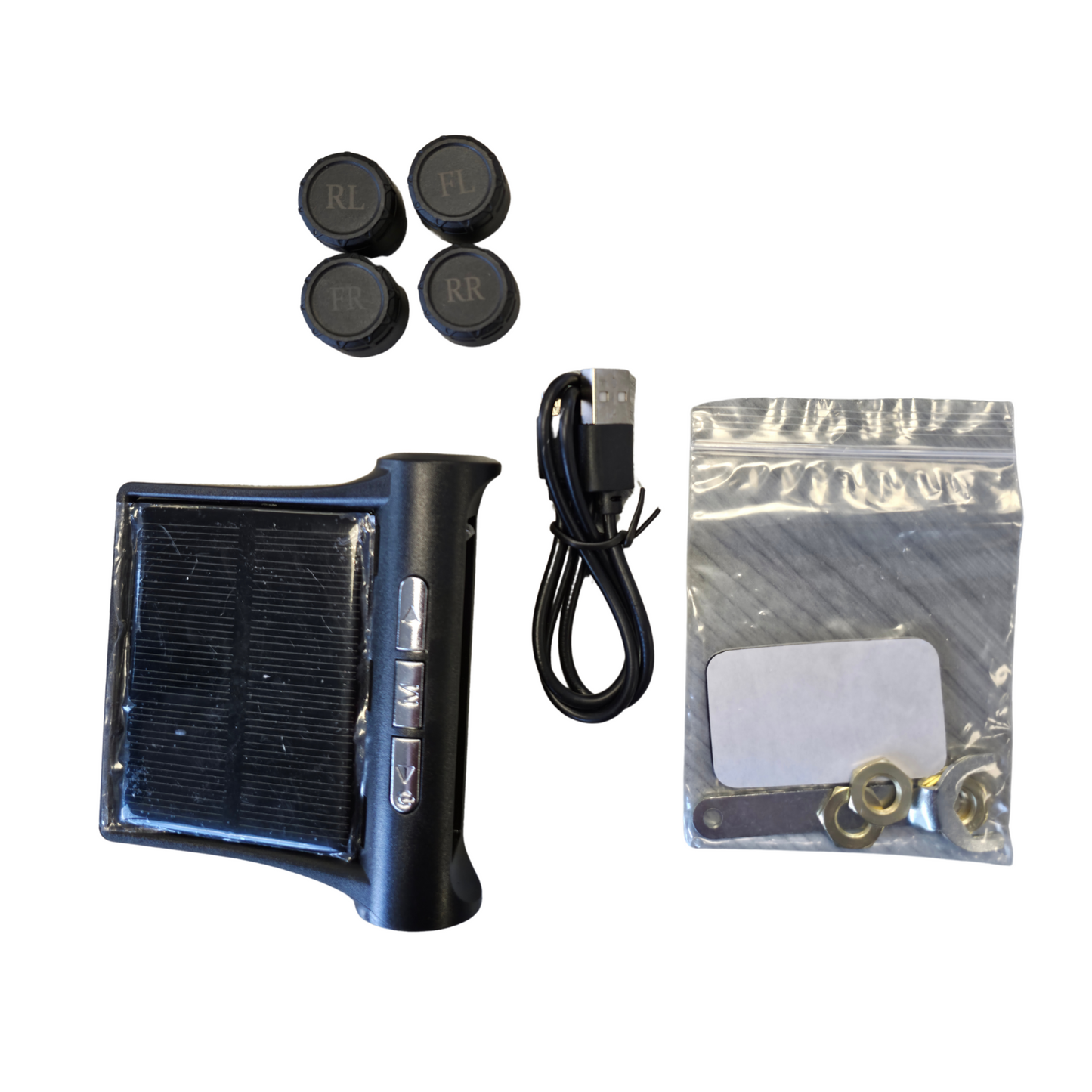 Set Sensor De Presiune Anvelope Cu Monitor Solar