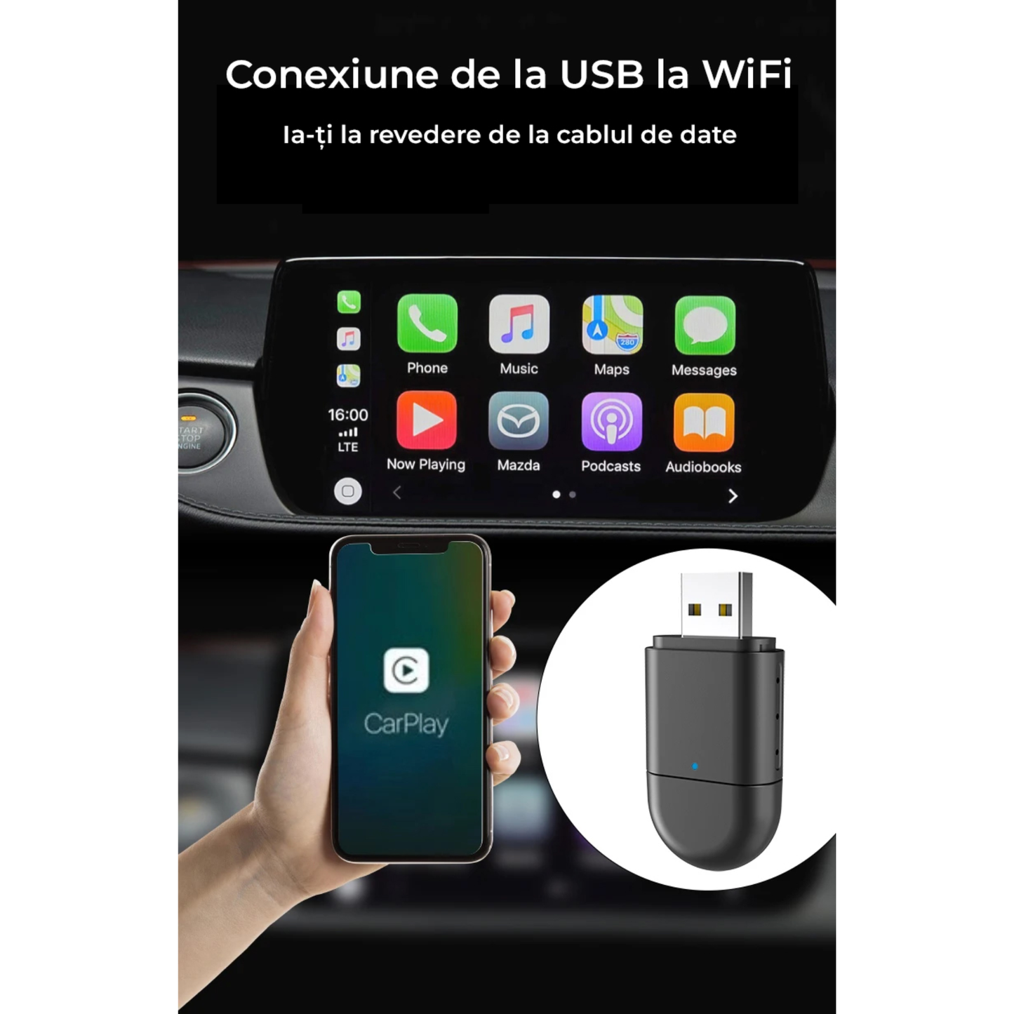Adaptor Pentru Carplay/Android Auto - Wireless