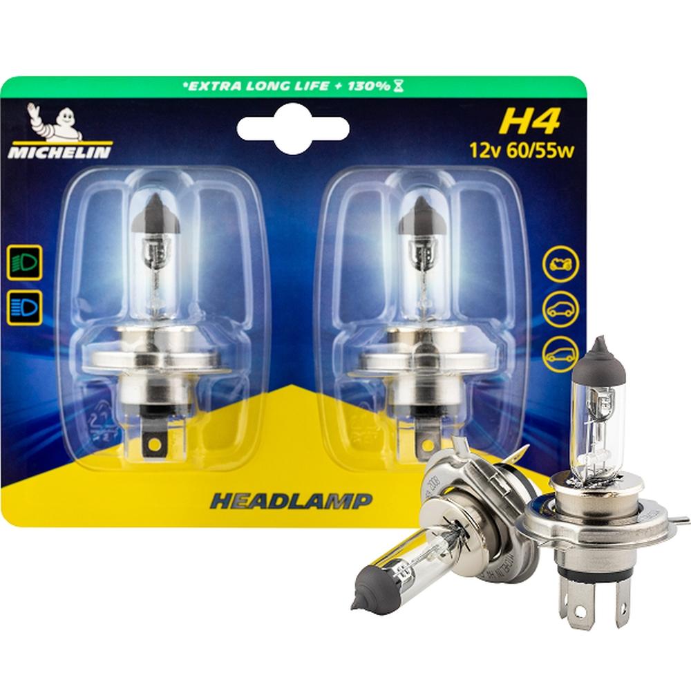 Set 2 becuri 12v 60/55w h4 extra long life 130% - MICHELIN