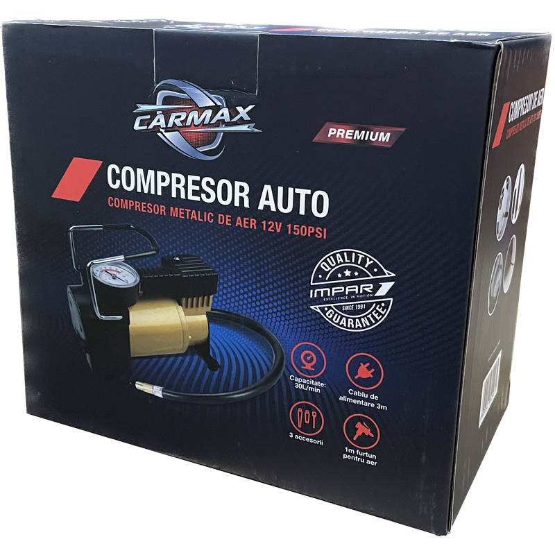 Carmax Compresor Metalic De Aer 12V 150Psi