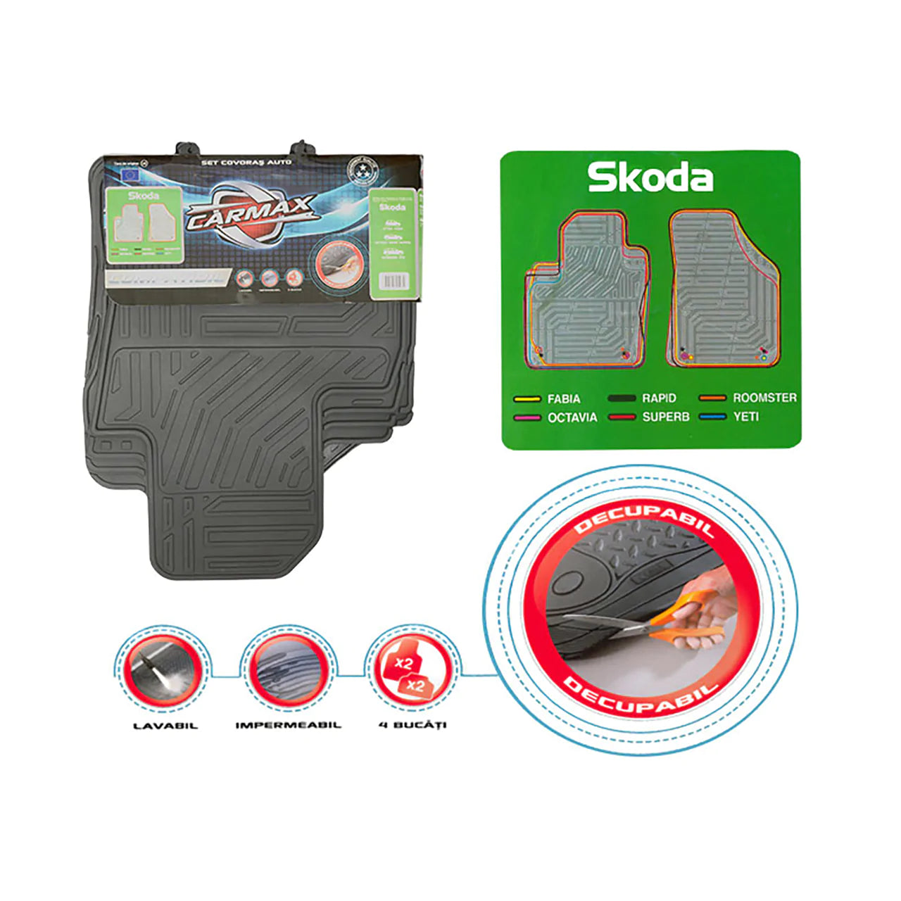 Carmax Covorase Auto Skoda 4 Buc