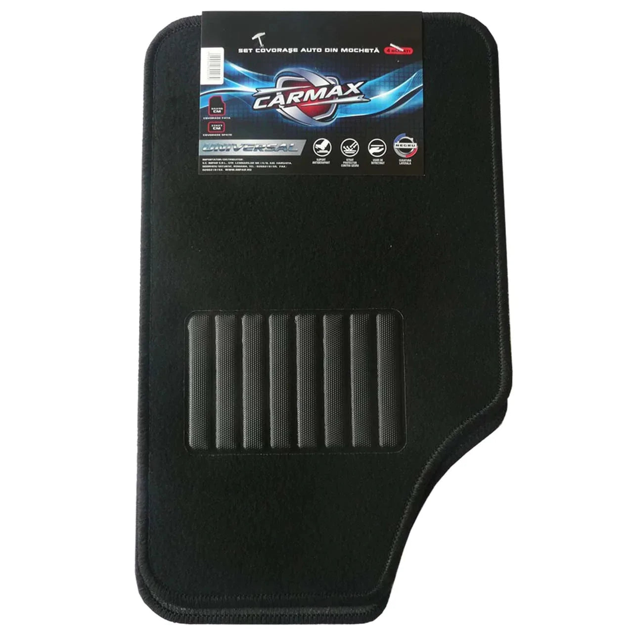 Carmax Covorase Textil Auto Negru 4 Buc