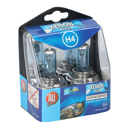 Set bec 12V 60/55W H4 P43T Xblue +50% BL2 All Ride