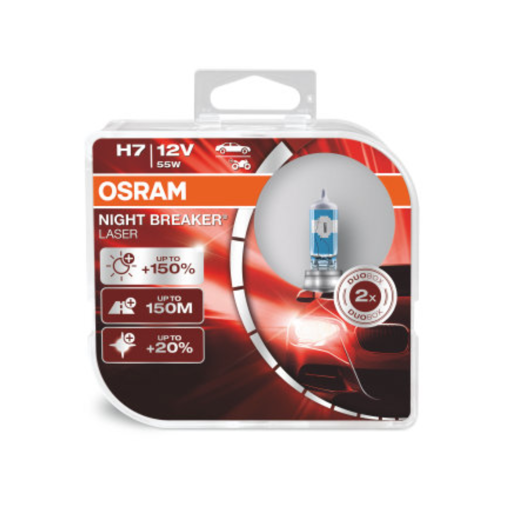 Osram Bec 55W/12V H7 Night Breaker Laser Duobox