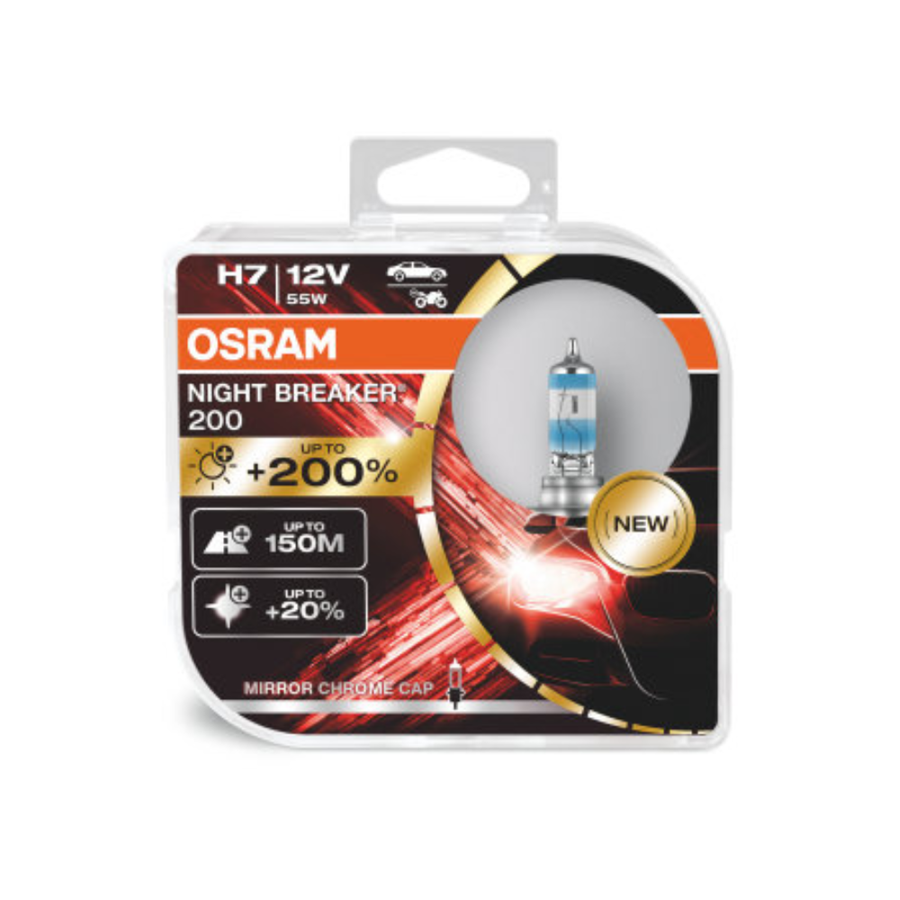 Osram Bec 55W/12V H7 Night Breaker +200% Duobox