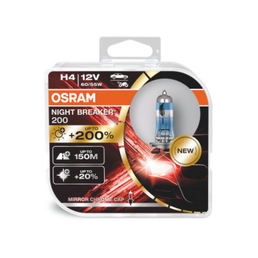 Osram Bec 55W/12V H4 Night Breaker +200% Duobox