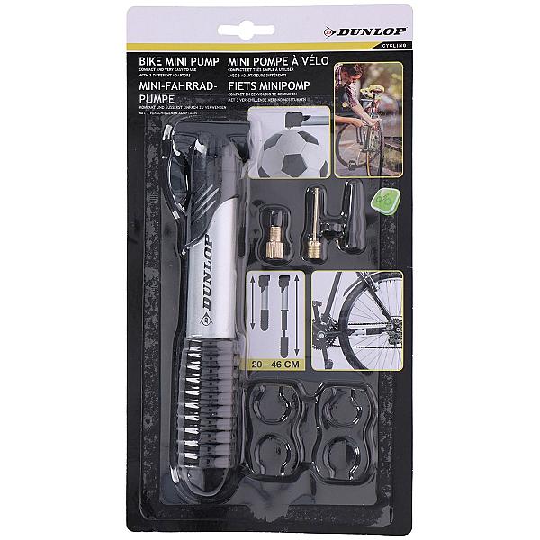 Pompa bicileta mini cu 3 adaptoare Dunlop