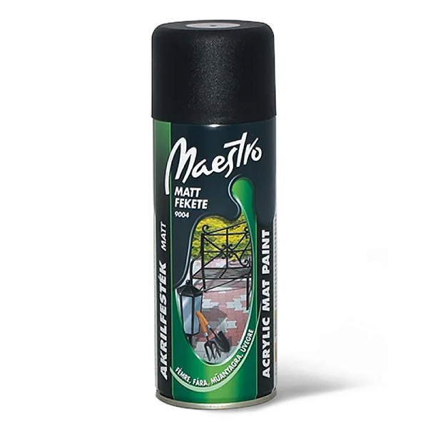 Vopsea acrilica mata negru 400Ml Maestro
