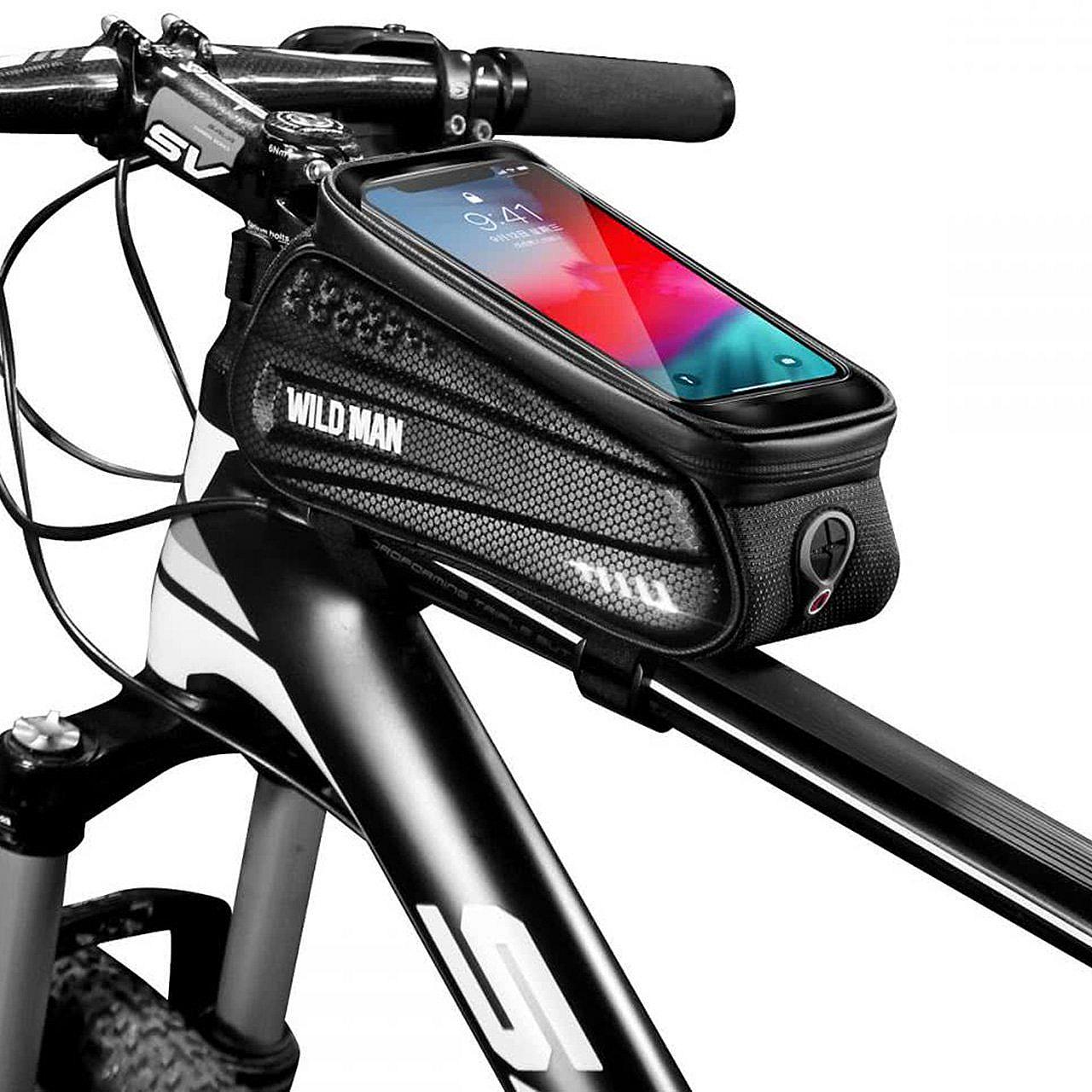 Geanta Cadru Bicicleta cu Suport Telefon Wildman