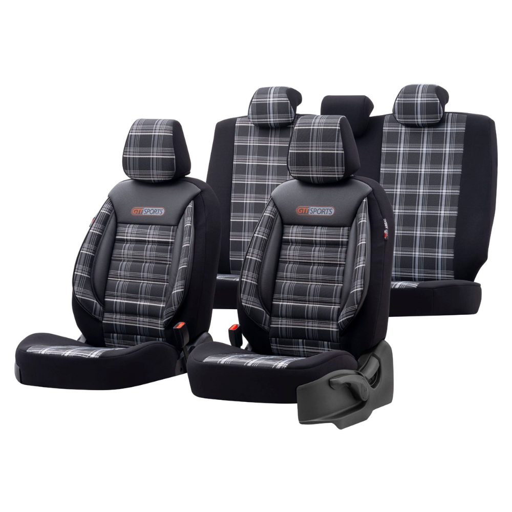 Set Huse Scaun Otom GTI808 Sport Negru/Alb