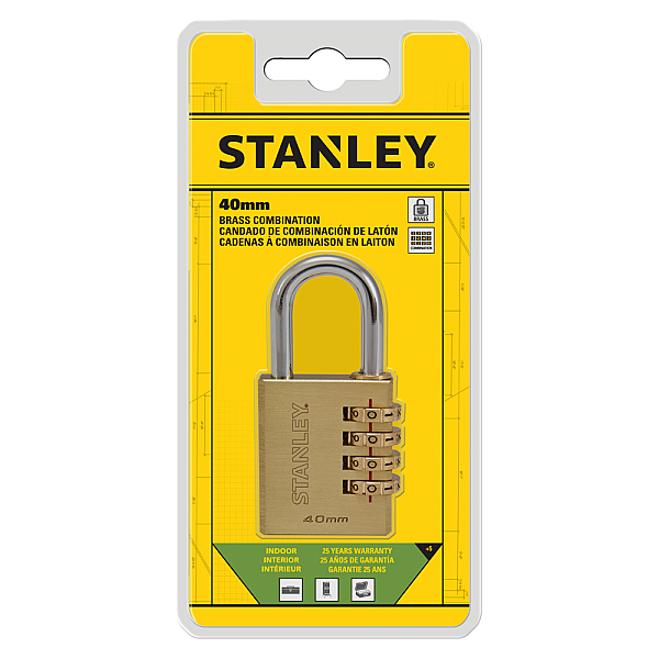 Lacat cu 4 cifre 40Mm Stanley