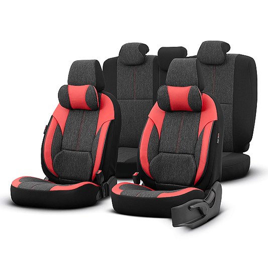 Set Huse Scaun OTOM Voyager Negru/Rosu