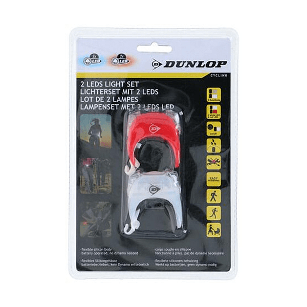 Set led silicon cu 2 led pt bicicleta 2 buc Dunlop