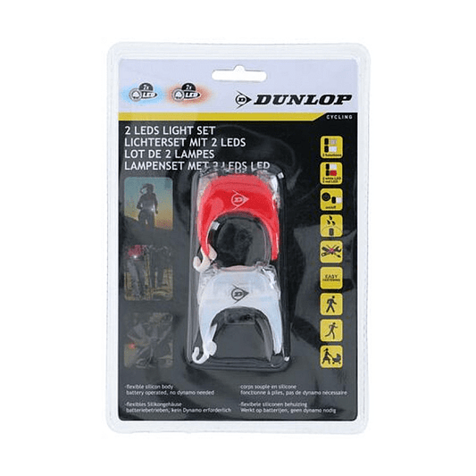 Set led silicon cu 2 led pt bicicleta 2 buc Dunlop