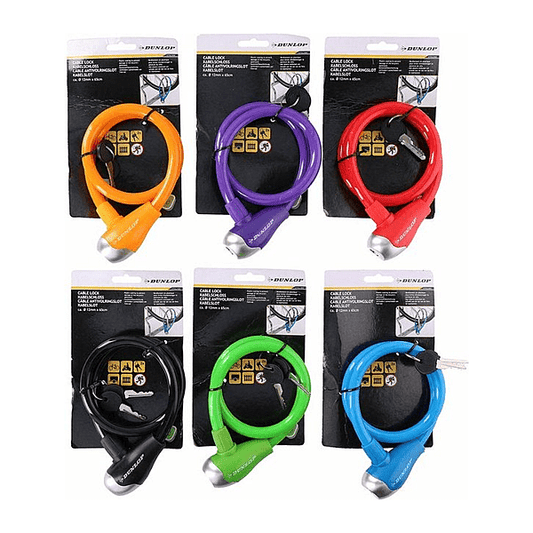 Cablu antifurt bicicleta cu cheie 65Cm Dunlop