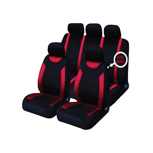 Set Huse Scaun Negru-Rosu Carmax