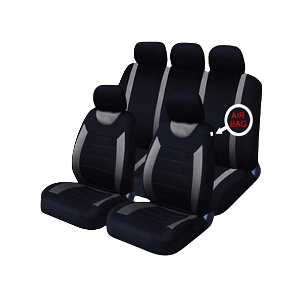 Set Huse Scaun Negru-Gri Carmax