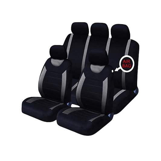 Set Huse Scaun Negru-Gri Carmax