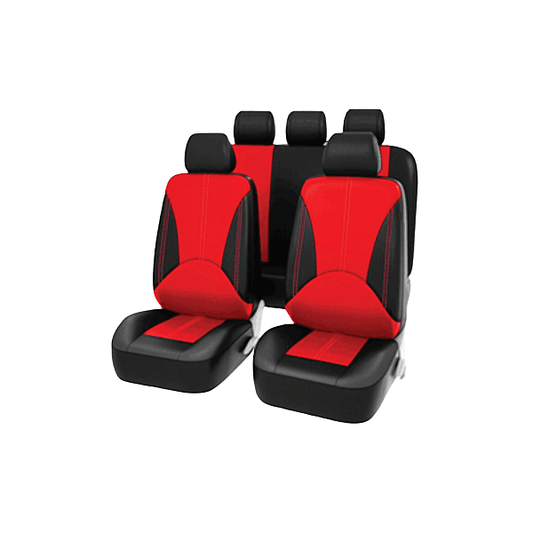 Set Huse Scaun Piele Eco. Negru-Gri Carmax