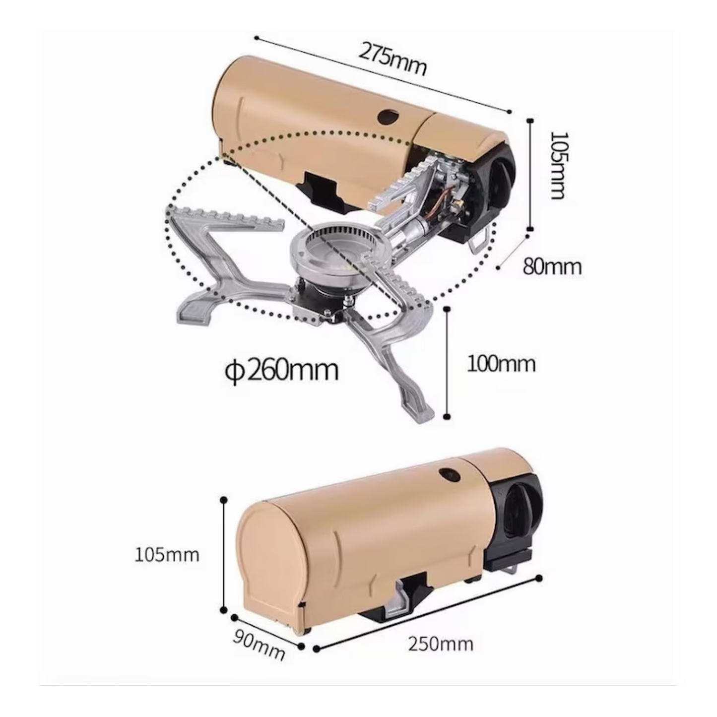 Aragaz camping mini portabil-pliabil