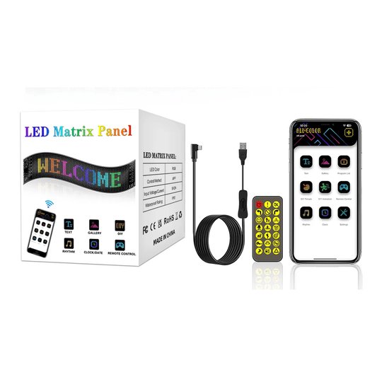 Afisaj led flexibil auto cu app