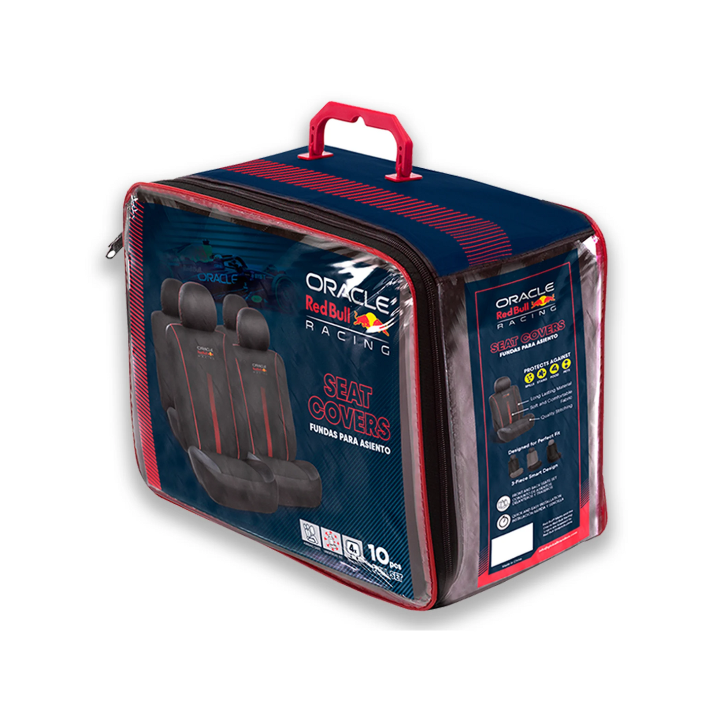Set Husa Scaun 10 piese Negru/Rosu 012 Red Bull Racing