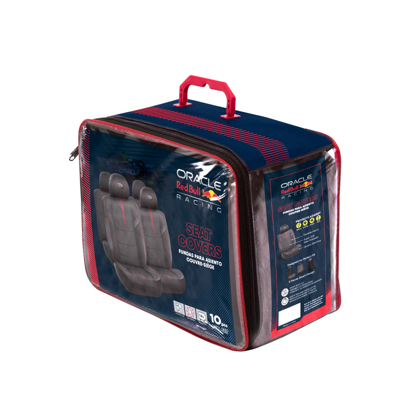 Set Husa Scaun 10 piese Negru/Rosu 021 Red Bull Racing
