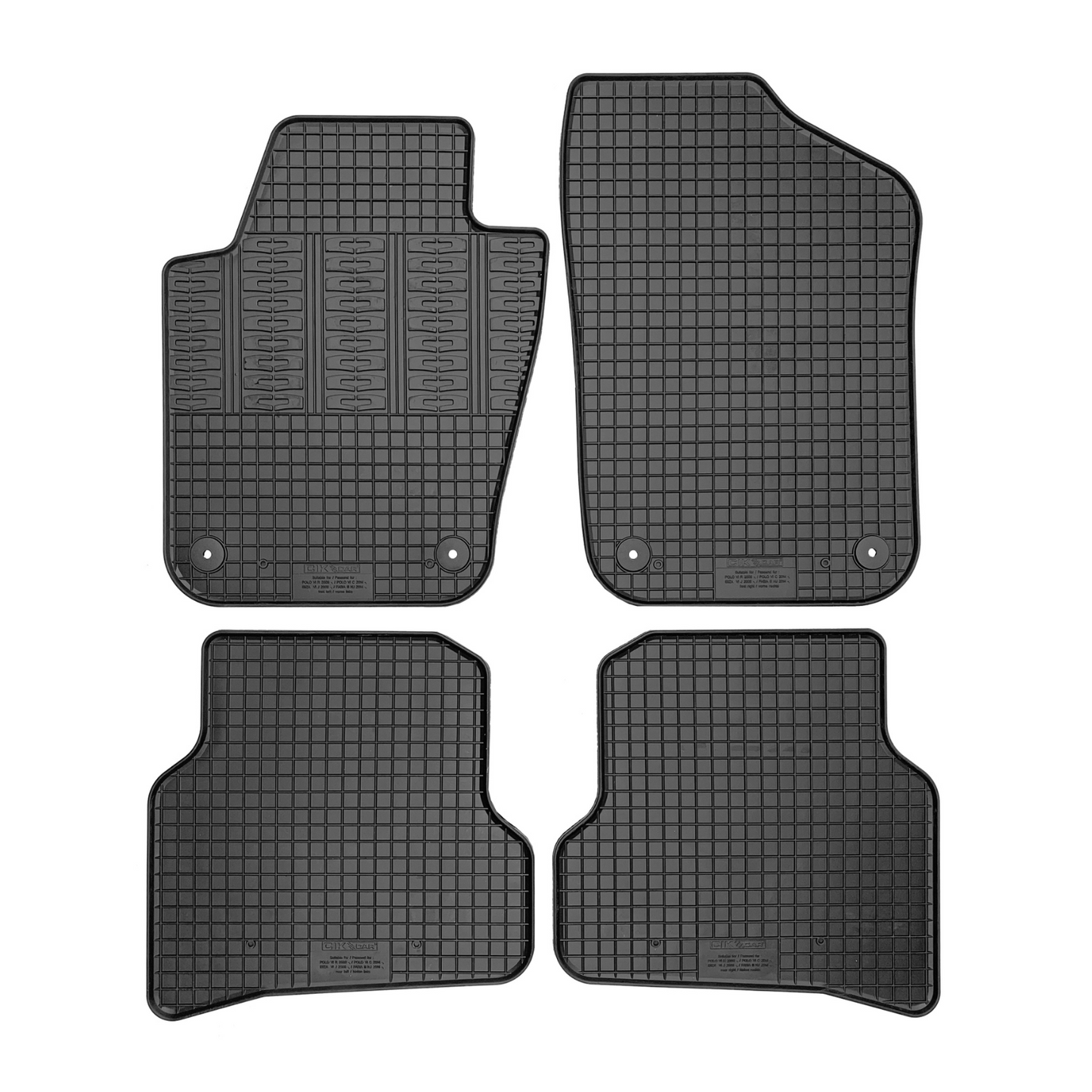 CIKCAR Set Covoras Cauciuc Seat Ibiza IV 2008-2017