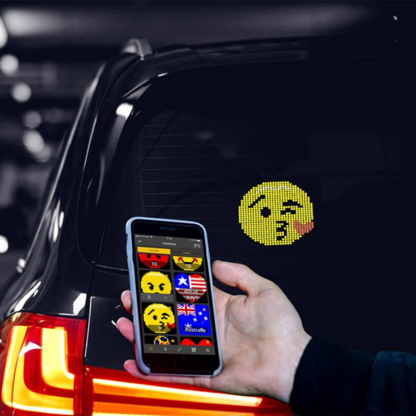 Ecran Led Emoticon Auto 12V