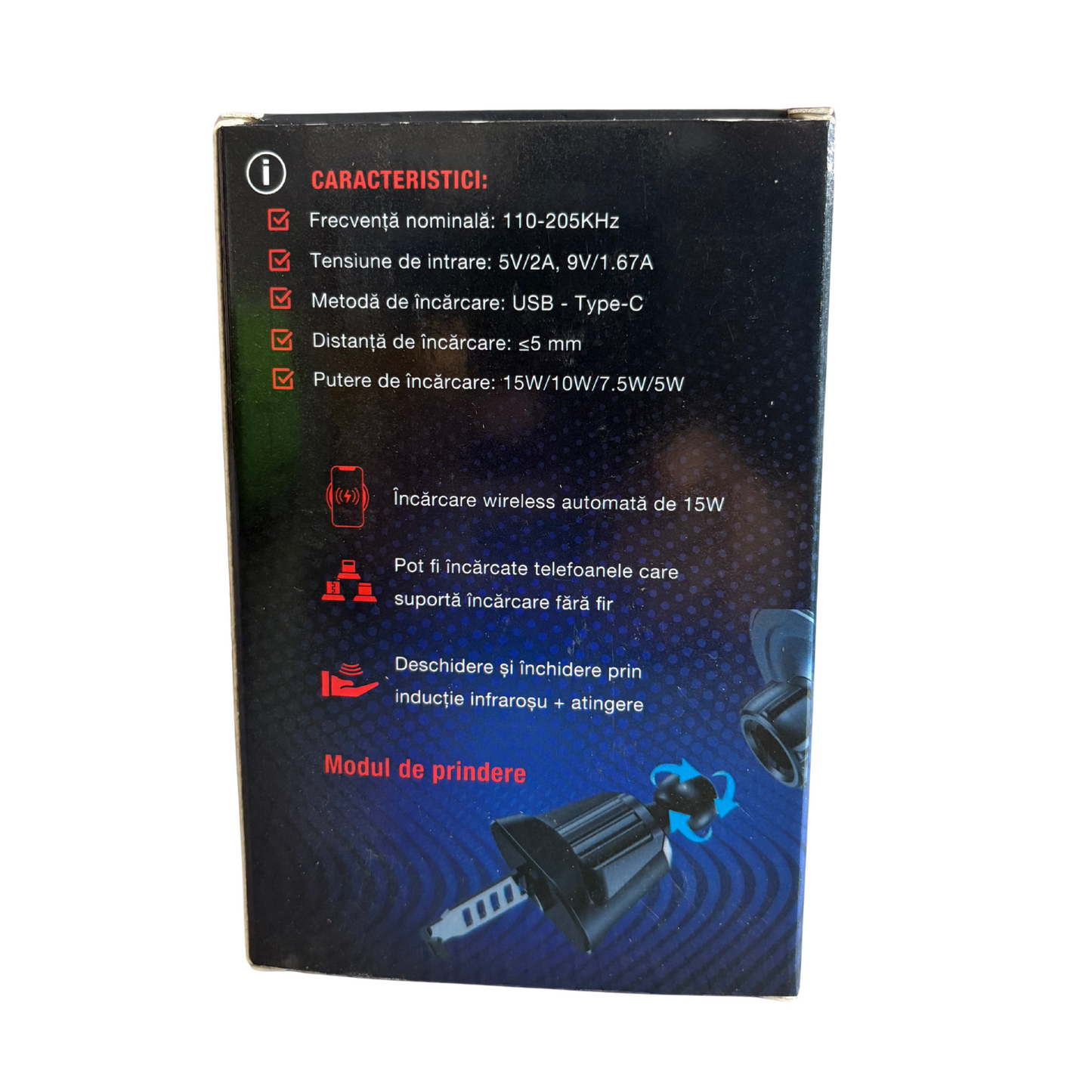 Incarc. Si Suport Telefon Wireless Automat Carmax
