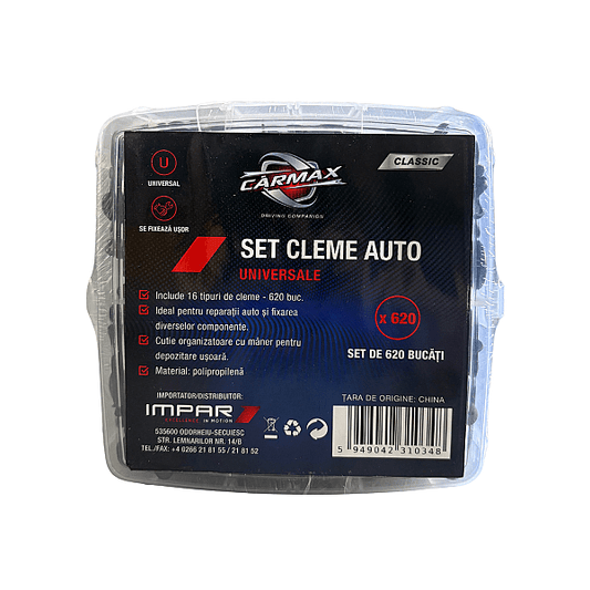 Set Cleme Auto Universale 620 Buc Carmax