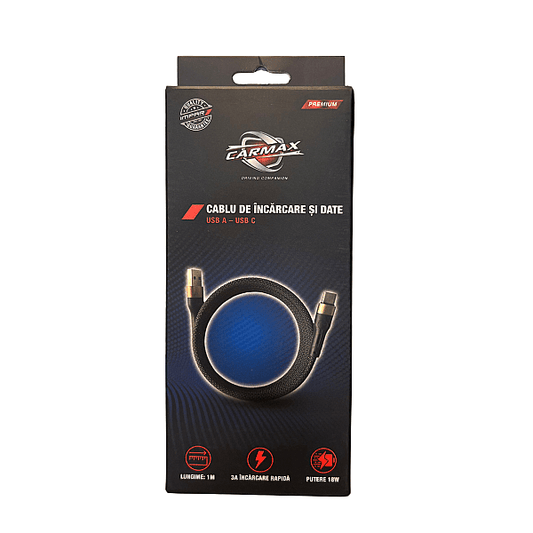 Cablu de Incarcare 1M USB-A/TYPE-C Carmax