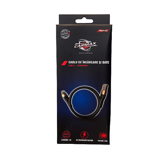 Cablu de Incarcare 1M USB-A/LIGHTNING Carmax