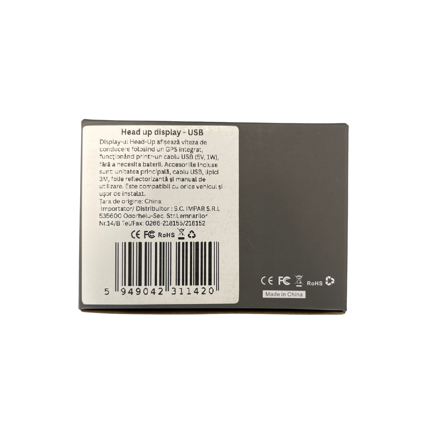 Head Up Display - USB - GPS