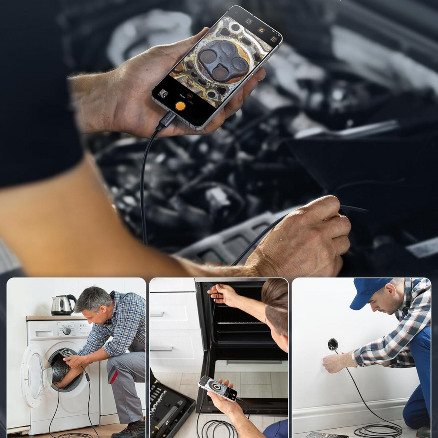 Endoscop pentru Android/IOS Cu Led Si Accesorii