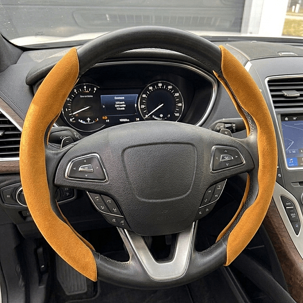 Husa Volan Auto 2 Buc Alcantara Maro Carmax