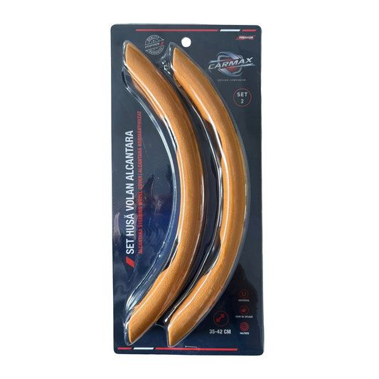 Husa Volan Auto 2 Buc Alcantara Maro Carmax