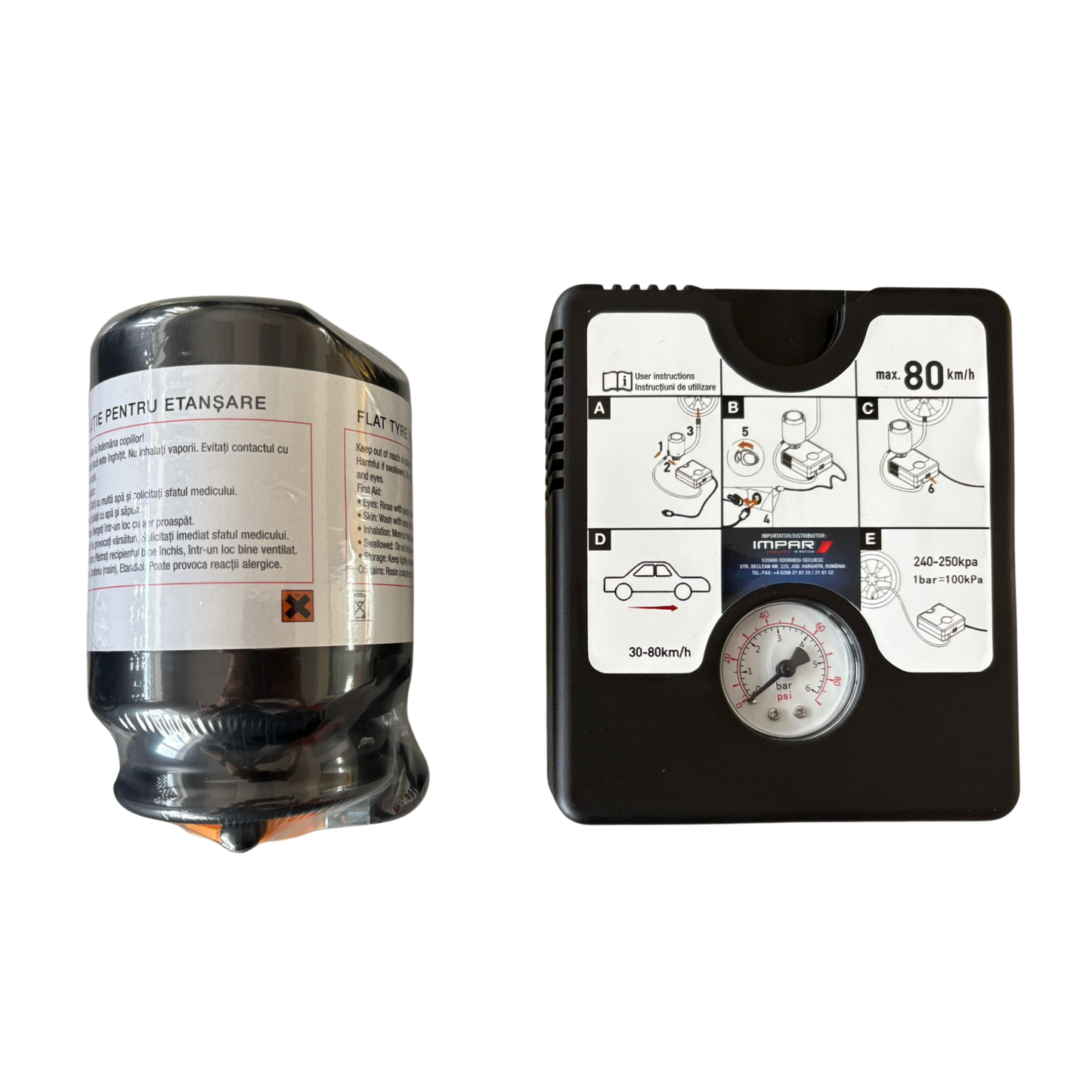 Kit Compresor Cu Lichid Pt Reparare Pana - Carmax