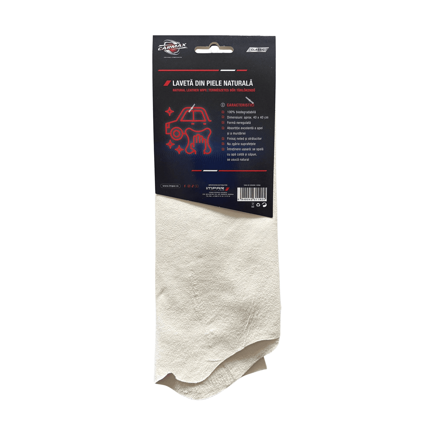 Laveta Din Piele De Caprioara 40X40 Cm Carmax