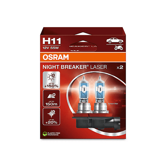 Osram Bec 55W/12V H11 Night Breaker Laser Duobox