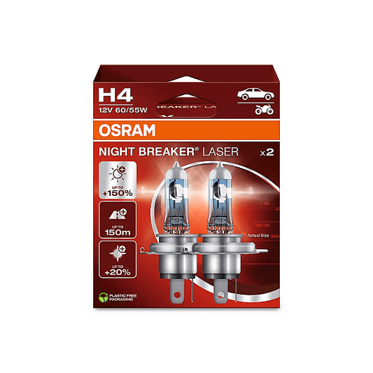 Osram Bec 55W/12V H4 Night Breaker Laser Duobox