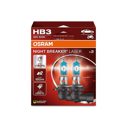 Osram Bec 60W/12V HB3 Night Breaker Laser Duobox